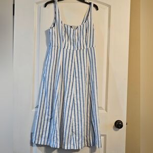 Womens Old Navy Dress with Blue and White Stripes